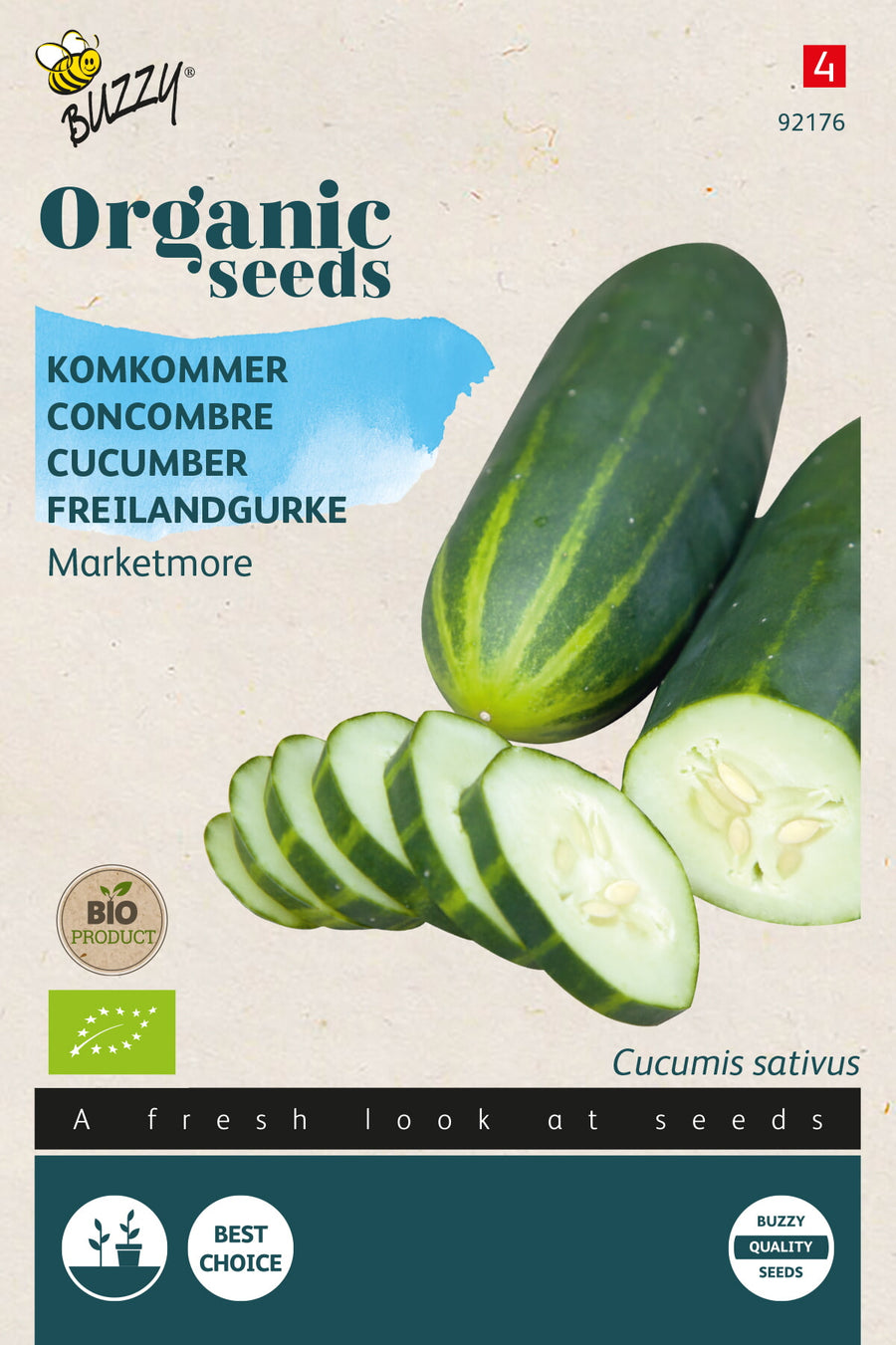 Organic Komkommer Marketmore